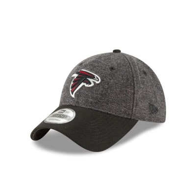 Grey Atlanta Falcons Hat - New Era NFL Tweed Turn 9TWENTY Adjustable Caps USA0689354